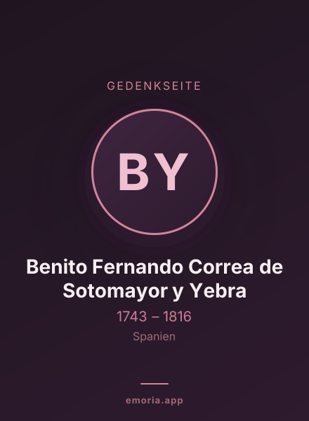 Gedenkportrait von Benito Fernando Correa de Sotomayor y Yebra