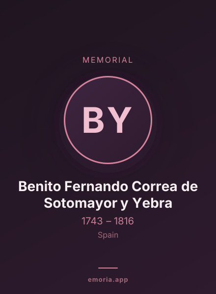 Memorial portrait of Benito Fernando Correa de Sotomayor y Yebra