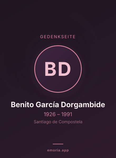 Gedenkportrait von Benito García Dorgambide