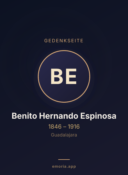 Gedenkportrait von Benito Hernando Espinosa