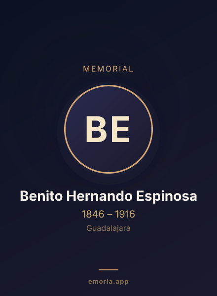 Memorial portrait of Benito Hernando Espinosa