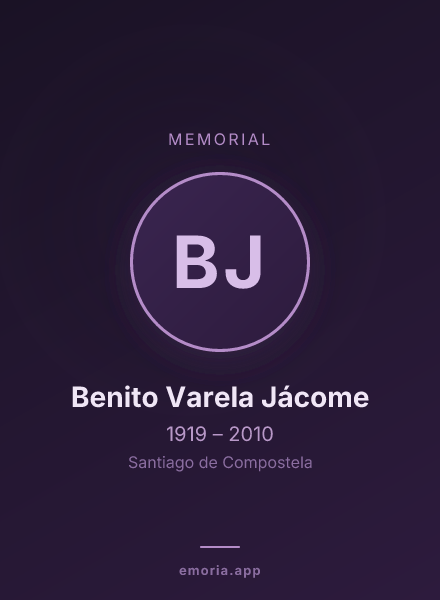 Memorial portrait of Benito Varela Jácome