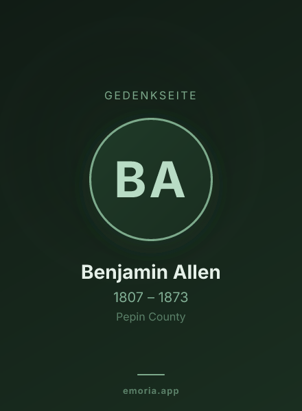 Gedenkportrait von Benjamin Allen