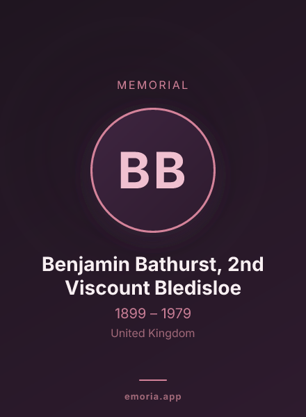 Memorial portrait of Benjamin Bathurst, 2nd Viscount Bledisloe