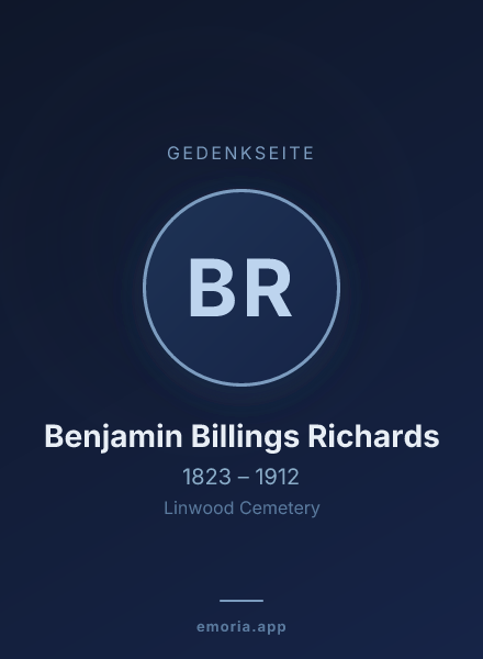 Gedenkportrait von Benjamin Billings Richards