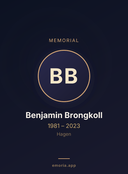 Memorial portrait of Benjamin Brongkoll
