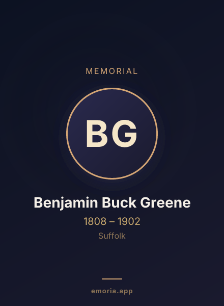 Memorial portrait of Benjamin Buck Greene