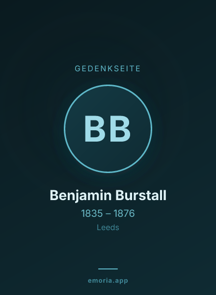 Gedenkportrait von Benjamin Burstall