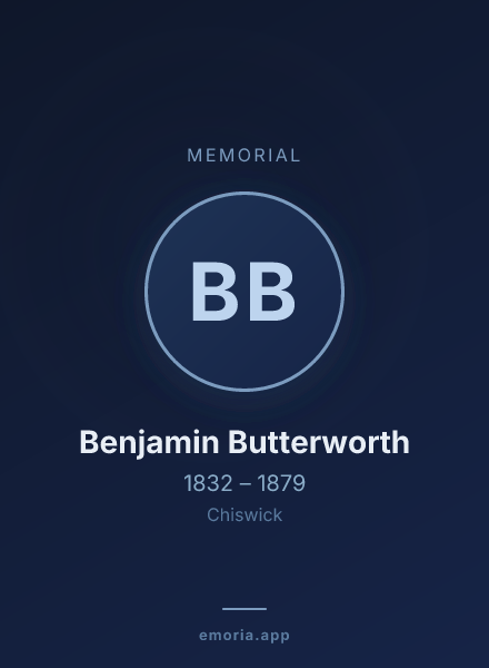Memorial portrait of Benjamin Butterworth