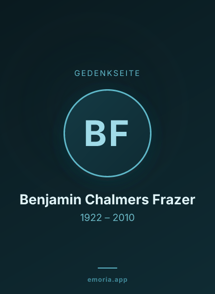 Gedenkportrait von Benjamin Chalmers Frazer