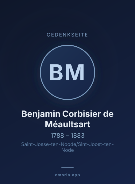 Gedenkportrait von Benjamin Corbisier de Méaultsart