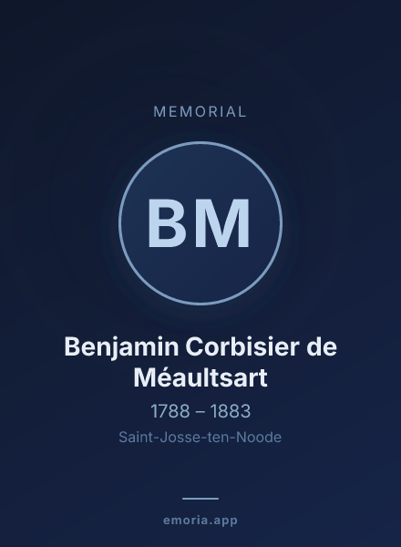 Memorial portrait of Benjamin Corbisier de Méaultsart