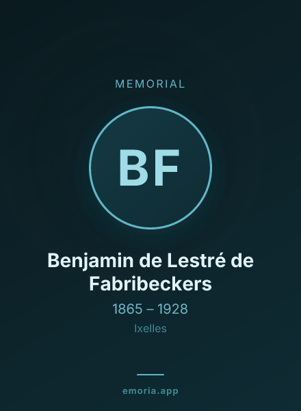 Memorial portrait of Benjamin de Lestré de Fabribeckers