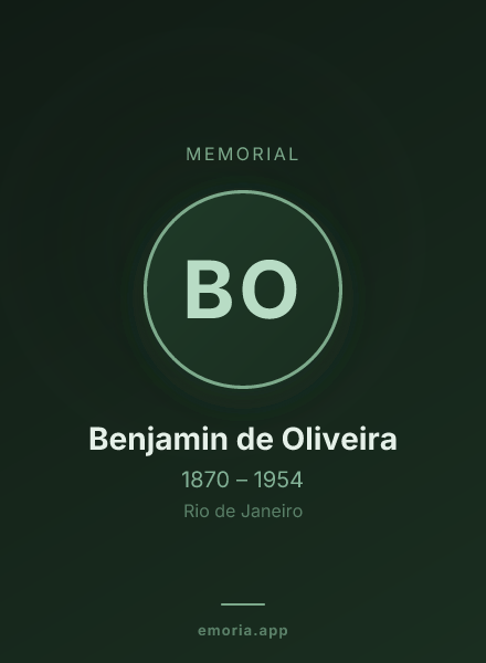 Memorial portrait of Benjamin de Oliveira