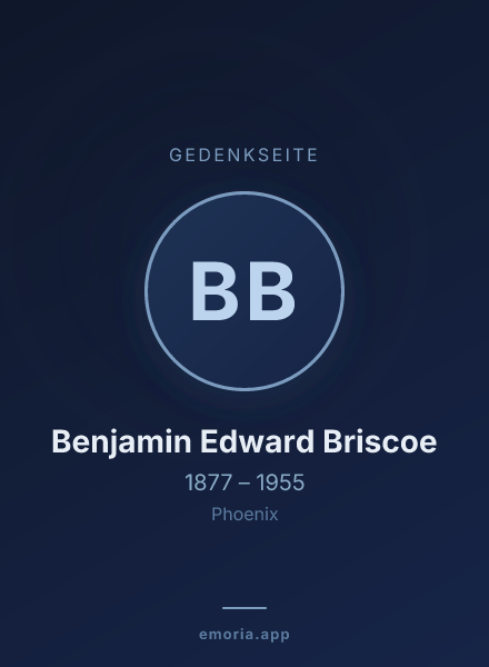 Gedenkportrait von Benjamin Edward Briscoe