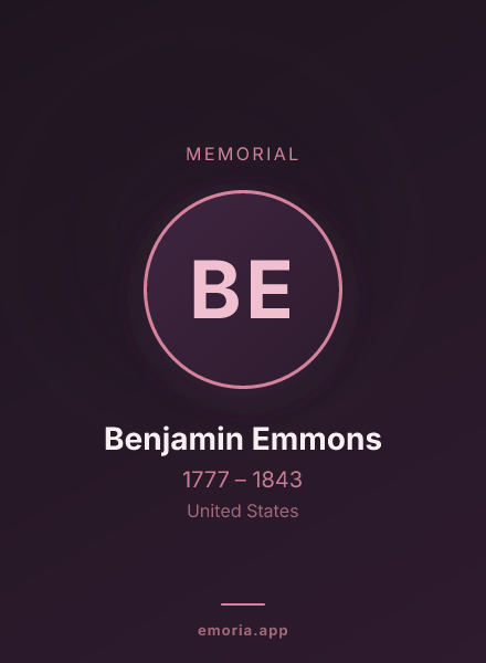 Memorial portrait of Benjamin Emmons