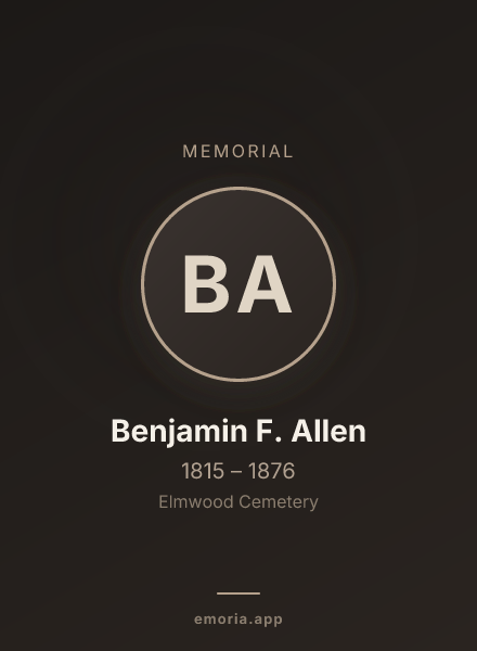 Memorial portrait of Benjamin F. Allen