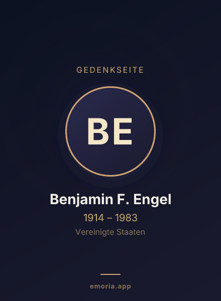 Gedenkportrait von Benjamin F. Engel