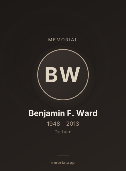 Memorial portrait of Benjamin F. Ward