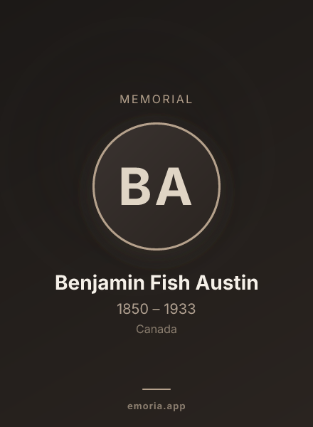 Memorial portrait of Benjamin Fish Austin