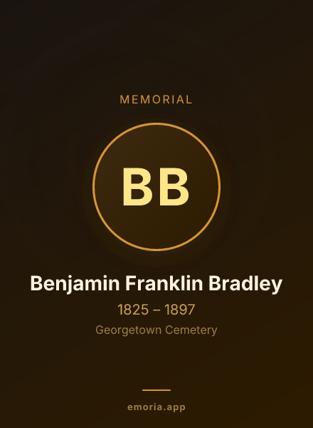 Memorial portrait of Benjamin Franklin Bradley
