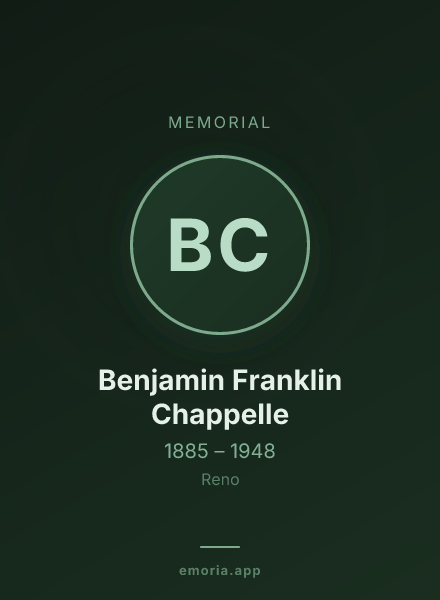 Memorial portrait of Benjamin Franklin Chappelle
