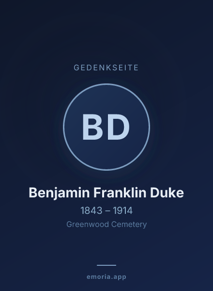 Gedenkportrait von Benjamin Franklin Duke