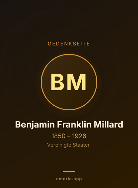 Gedenkportrait von Benjamin Franklin Millard