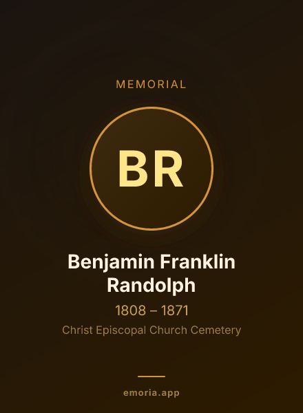 Memorial portrait of Benjamin Franklin Randolph