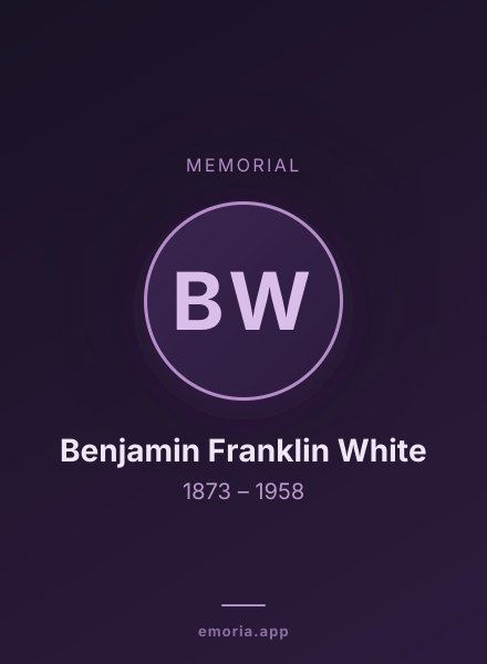 Memorial portrait of Benjamin Franklin White