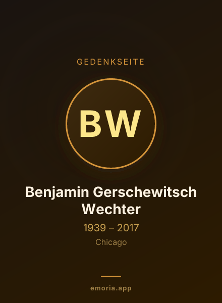 Gedenkportrait von Benjamin Gerschewitsch Wechter