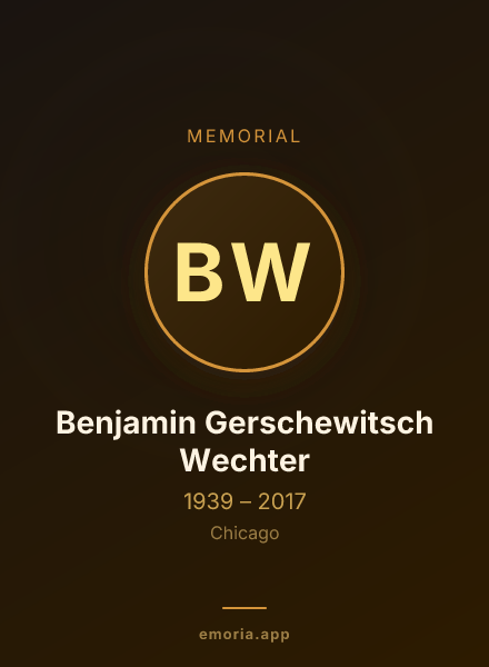 Memorial portrait of Benjamin Gerschewitsch Wechter