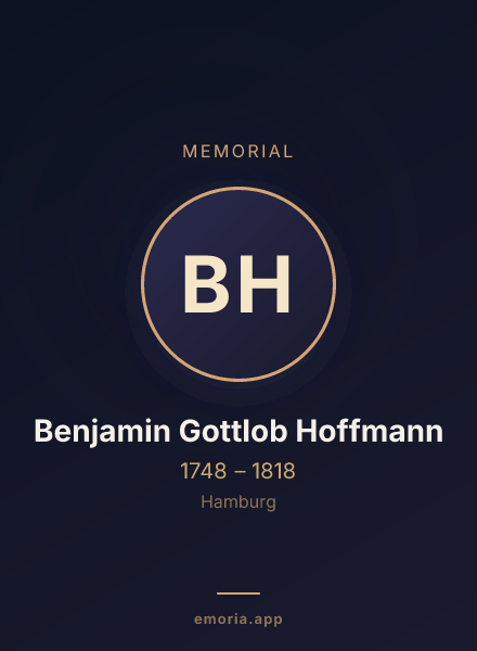 Memorial portrait of Benjamin Gottlob Hoffmann