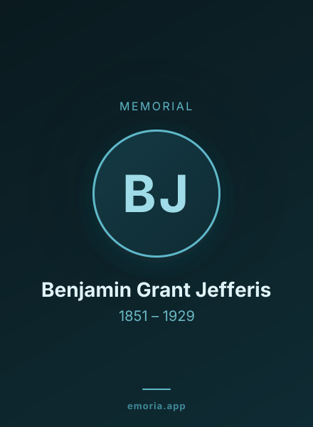 Memorial portrait of Benjamin Grant Jefferis