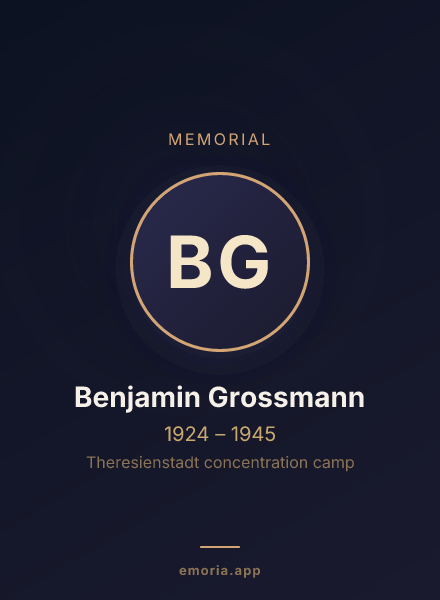 Memorial portrait of Benjamin Grossmann