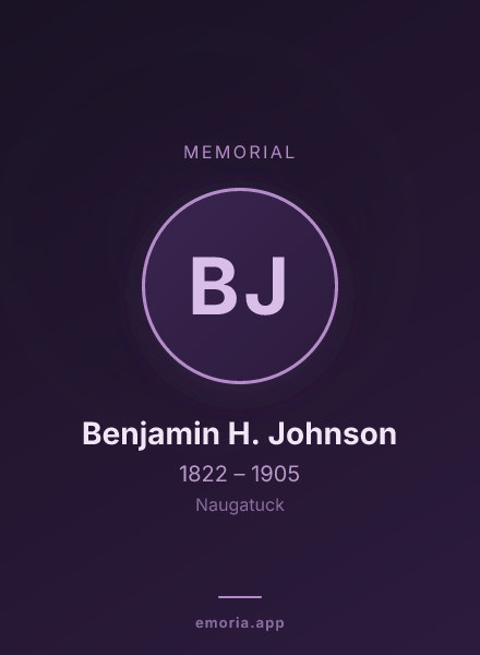 Memorial portrait of Benjamin H. Johnson