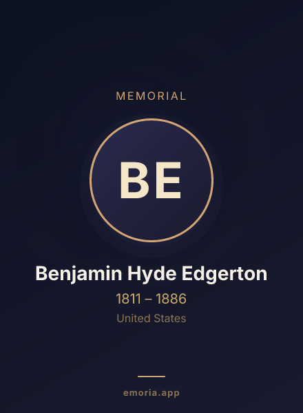 Memorial portrait of Benjamin Hyde Edgerton
