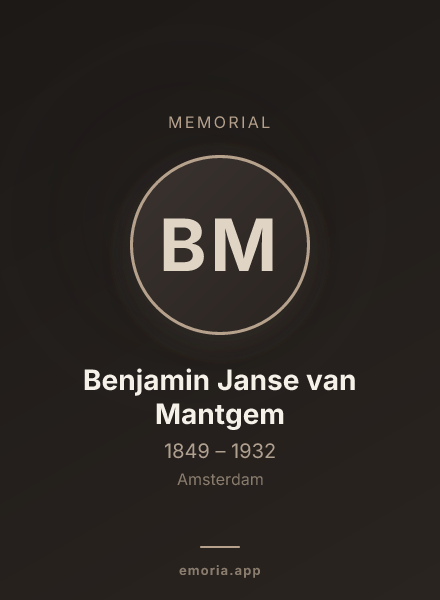 Memorial portrait of Benjamin Janse van Mantgem