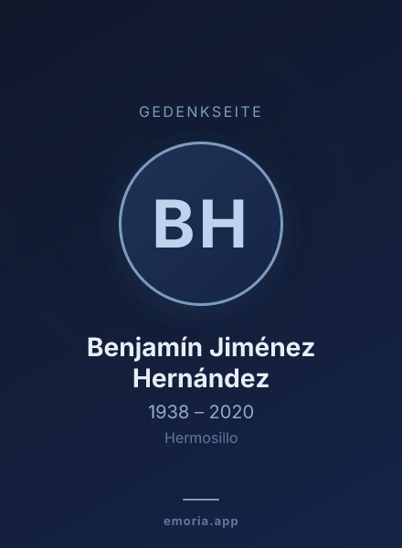 Gedenkportrait von Benjamín Jiménez Hernández