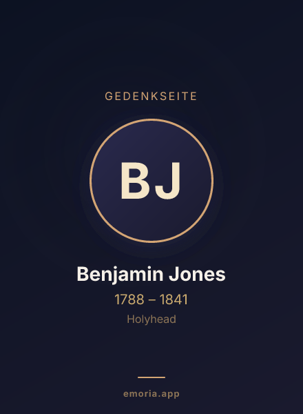 Gedenkportrait von Benjamin Jones