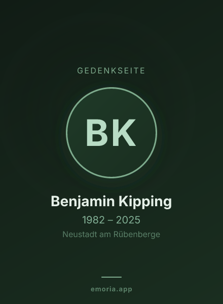 Gedenkportrait von Benjamin Kipping