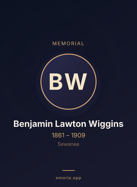 Memorial portrait of Benjamin Lawton Wiggins