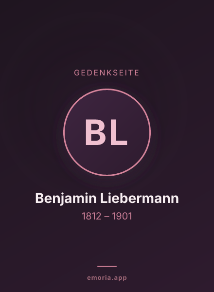 Gedenkportrait von Benjamin Liebermann