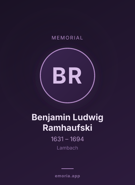 Memorial portrait of Benjamin Ludwig Ramhaufski