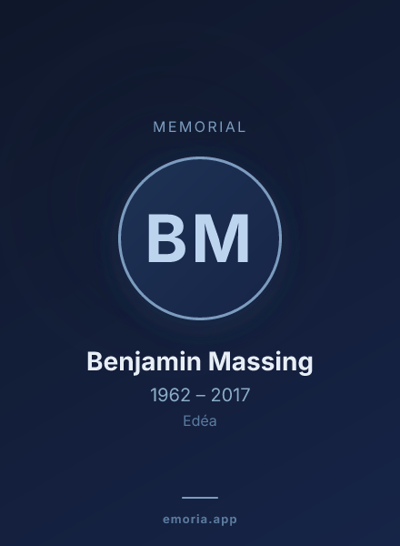 Memorial portrait of Benjamin Massing