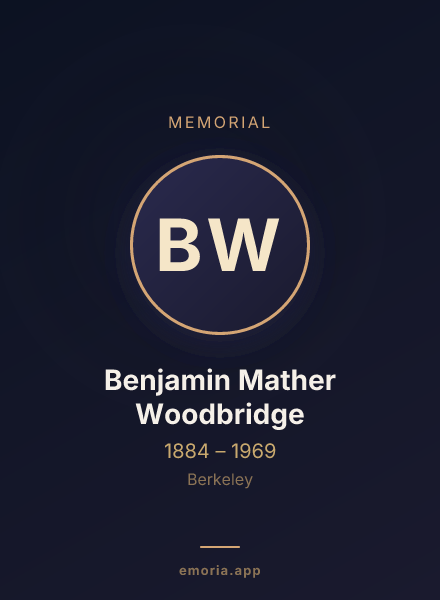 Memorial portrait of Benjamin Mather Woodbridge