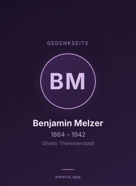 Gedenkportrait von Benjamin Melzer