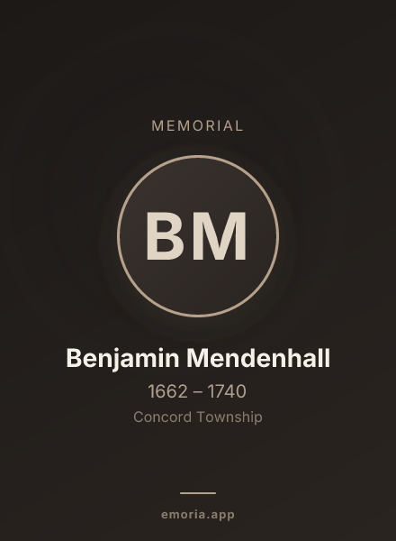 Memorial portrait of Benjamin Mendenhall