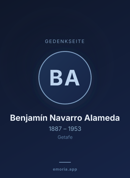 Gedenkportrait von Benjamín Navarro Alameda