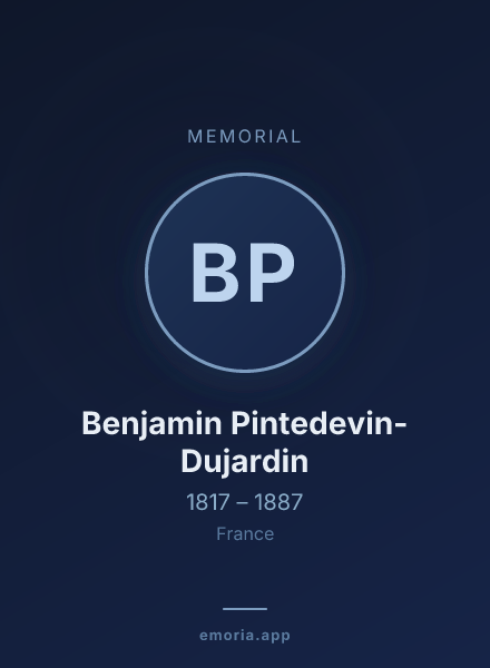 Memorial portrait of Benjamin Pintedevin-Dujardin